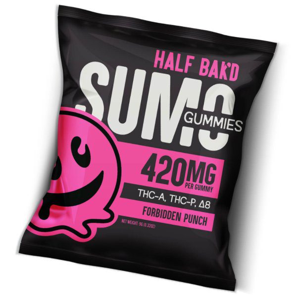 Half Bak'd Sumo Blend THC-A Gummies 420MG 2 Pack