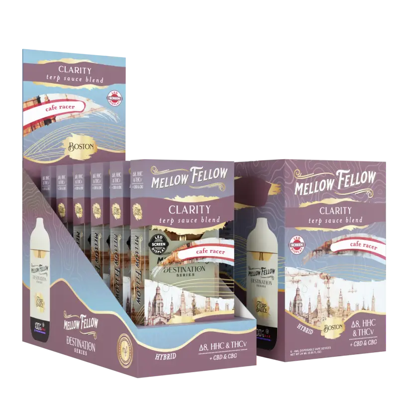 Mellow Fellow 5ml Disposable – Clarity Blend Boston – Cafe Racer (Hybrid)