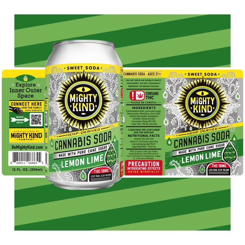 Mighty Kind Lemon Lime THC 10MG Seltzer