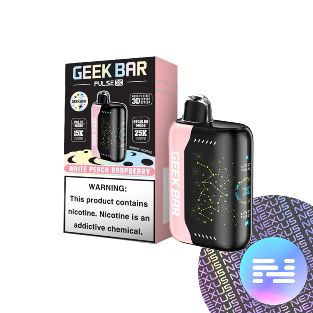 GEEK BAR PULSE X DISPOSABLE 5% White Peach Raspberry